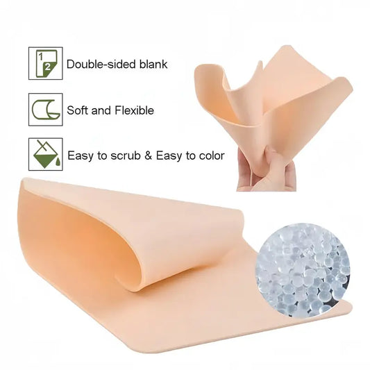 10 Piezas De Piel De Práctica De Microblading De Doble Cara Para Tatuaje, Cejas, Labios.