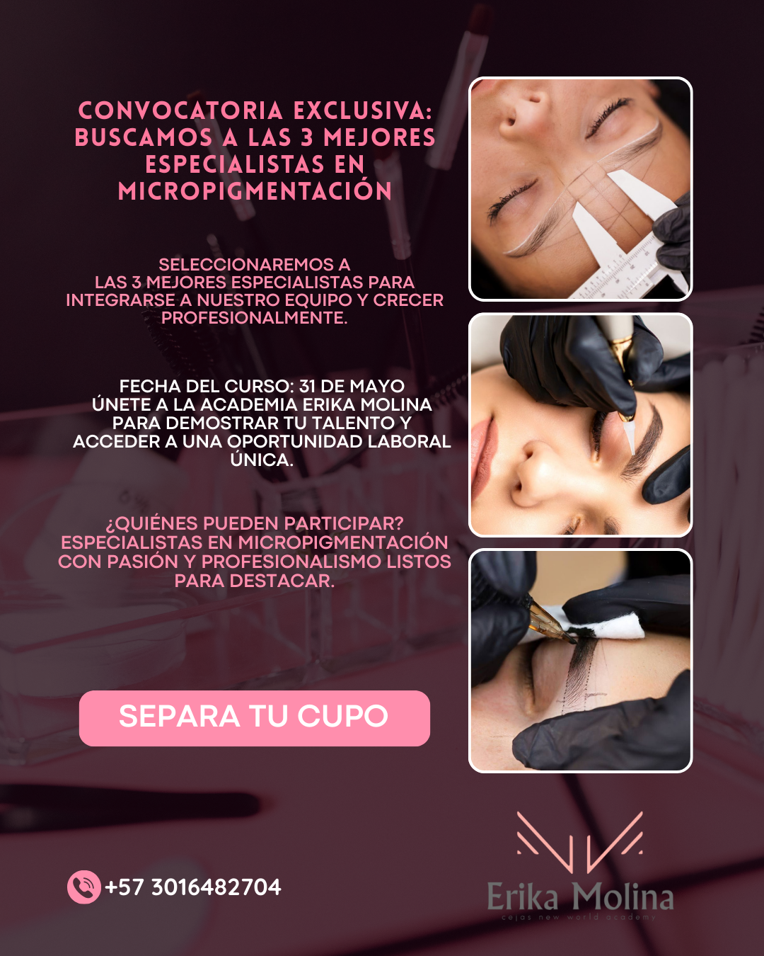 ¡Únete al equipo de la Academia Erika Molina! ✨