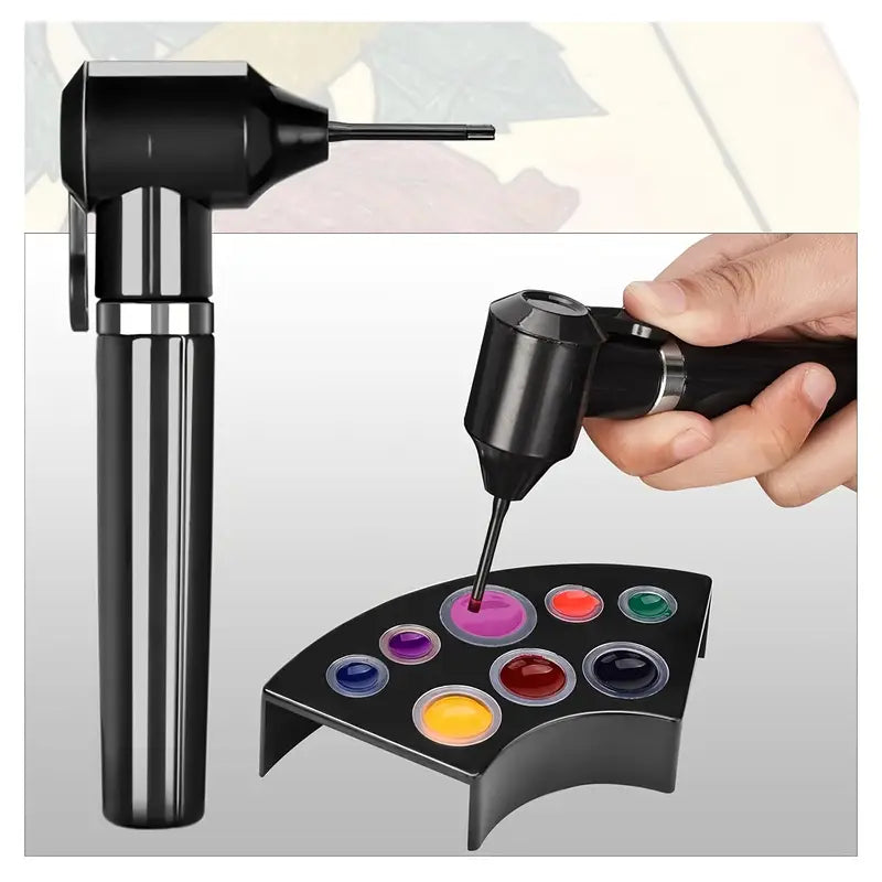 Kit de herramientas para mezclar y almacenar tinta.