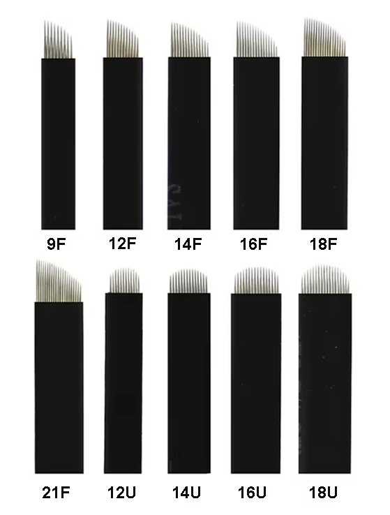 Laminas Nano Tebori agujas de Microblading 18U